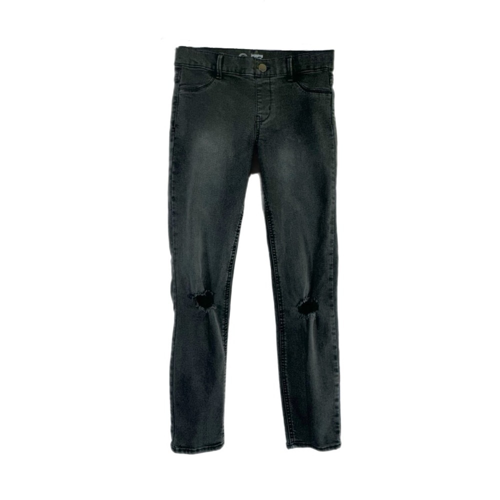 Wonder Nation Girls Distressed Faded Black Jeggings